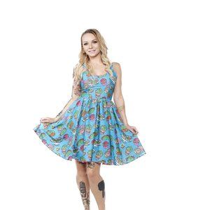 NWT Sourpuss Blue Prickly Delights Sweets Dress